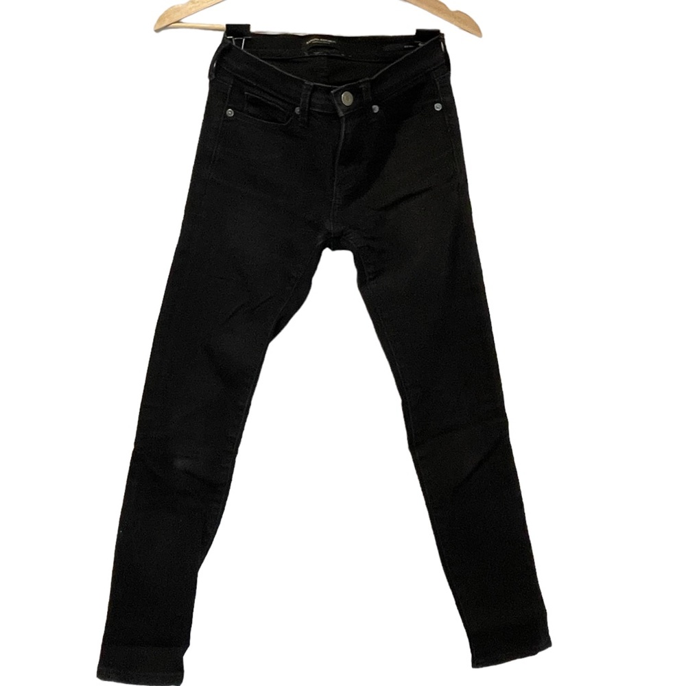 Banana Republic Faded Black Skinny Jeans Size 25 Petite
